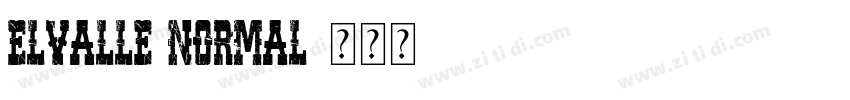 ElValle Normal字体转换